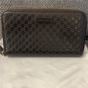 Authentic Brown Leather Gucci Wallet